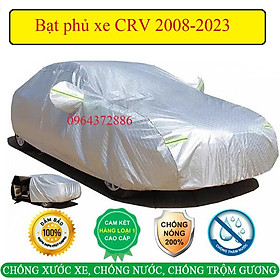 Bạt Phủ Ô Tô HONDA CRV CAO CẤP 3 LỚP Tráng Bạc Cách Nhiệt, Chống Nước, Chống Trộm Gương