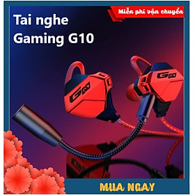 Tai Nghe Nhét Tai Chống Ồn Gaming XSmart G10 Cao Cấp Siêu Ngầu Dùng Cho Cả Máy Tính, Điện Thoại, Có Mic Rời, Tặng Bộ Phụ Kiện - Hàng Chính Hãng