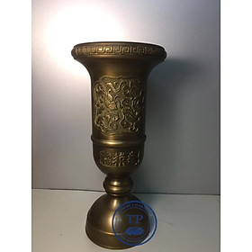 Mua ỐNG ĐỂ NHANG BẰNG ĐỒNG HUN CỔ CAO 33CM KH18302