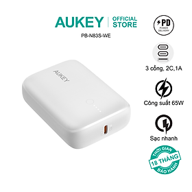 Pin sạc dự phòng Aukey PB-N83S 20W PD 10.000mAh, hàng chính hãng