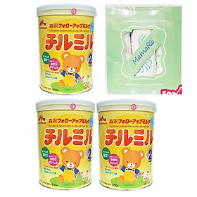 Combo 3 hộp sữa Morinaga Chilmil ( 850g) tặng 1 bộ 3 khăn tắm xô cho bé