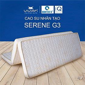 Nệm Cao Su Nhân Tạo SERENE Gấp 3 Vivian (1.6 x 2.0) Màu Sắc Ngẫu Nhiên