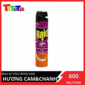 Bình xịt côn trùng Raid Hương cam&chanh 600ml