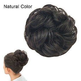 Messy Hair Bun Scrunchie Hair Piece Extension with Elastic Rubber Band Ponytail Hair Extensions Updo Chignon Donut