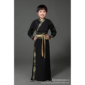 Trang Phục Cổ Trang Trung Quốc Trang Phục Đại Hiệp Hán Phục Cổ Trang Cho Bé Trai - Màu đen