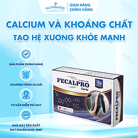 Viên uống Fecalpro Forte hỗ trợ bổ sung Canxi hữu cơ, khoáng chất giúp xương khỏe mạnh (30 viên) - Nutramed