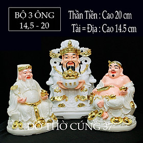 [ BỘ 3 ÔNG  ] THẦN TÀI +THỔ ĐỊA +THẦN TIỀN [ COMPOSITE + BỘT ĐÁ