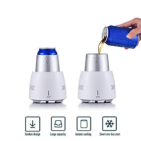 Máy làm lạnh nhanh rượu,bia, đồ uống mini dung tích 350ml bằng Hợp kim nhôm ABS