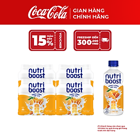 [SALE 11.11] Lốc 24 Chai Nutriboost Nước Uống Sữa Trái Cây Hương Cam 297ml – Thực Phẩm Bổ Sung, Coca-Cola Official Store