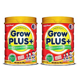 Bộ 2 Lon Sữa GrowPLUS+ Đỏ Cho Trẻ Suy Dinh Dưỡng Trên 1 Tuổi - 900g