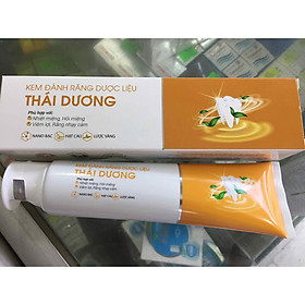 KEM ĐÁNH RĂNG DƯỢC LIỆU THÁI DƯƠNG - TUÝP 100GR, Làm sạch mảng bám & vết ố vàng trên răng, giữ răng luôn trắng sáng tự nhiên, ngăn ngừa tụt lợi; chảy máu chân răng, cho răng chắc khỏe, hàng chính hãng, tặng kèm bọt biển rửa mặt