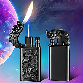Mua Bật lửa hột quẹt 2 chế độ lửa hình rồng phun lửa (lửa ngọn và lửa khè) kim loại - xài gas
