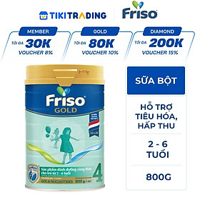 Sữa Bột Friso Gold 4 800/850g (Dành Cho Trẻ Từ 2 - 6 Tuổi)