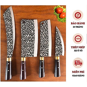Mua Bộ Dao Nhà Bếp Đa Năng - Rèn Từ Thép Nhíp Dập Vân 2 Mặt  Dùng Chặt Cây  Chặt Xương  Thái Lọc Thịt