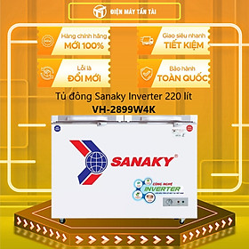 Mua Tủ đông mát SANAKY INVERTER 230 lít VH-2899W4K ĐỒNG (R600A) (kính cường lực)