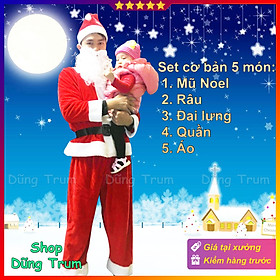 Bộ Quần Áo Ông Già Noel 2023 Chuẩn Chất Nhung Đầy Đủ Chi Tiết Siêu Đẹp