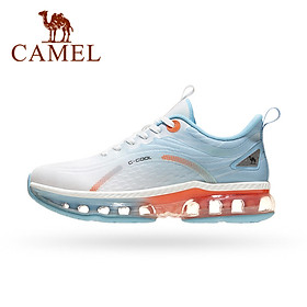 Giày thể thao CAMEL giày chạy bộ nam nữ 2023 xuân hè mới giày đệm khí chống sốc bề mặt lưới thoáng khí chống trượt giày chạy bộ nữ thông thường - EU45 - Mẫu nam - trắng / xanh da trời
