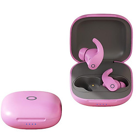 Tai nghe không dây ngoài trời W1 Bluetooth Sporther không dây 5.3 với sạc Bin Power Display Touch Touch Tai nghe Tai nghe Tai nghe Tai nghe: màu hồng