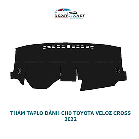 Thảm Taplo dành cho xe Toyota Veloz Cross 2022 chất liệu Nhung, da Carbon, da vân gỗ