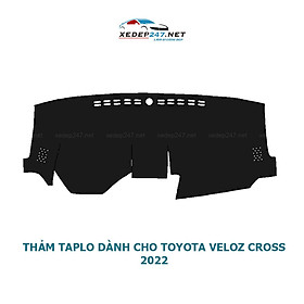 Thảm Taplo dành cho xe Toyota Veloz Cross 2022 chất liệu Nhung, da Carbon, da vân gỗ