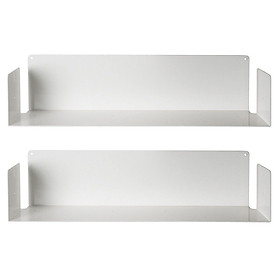 Combo 2 Kệ Sách Treo Tường Smlife Chữ U 60 ( 60 x 15 x 15 cm) - Đen