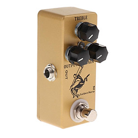 Đàn Guitar Điện Bass Effector Tác Dụng Bàn Đạp Bộ Vi Xử Lý Vàng 3 Núm, bao gồm Tập Tăng Màu Nút Điều Khiển