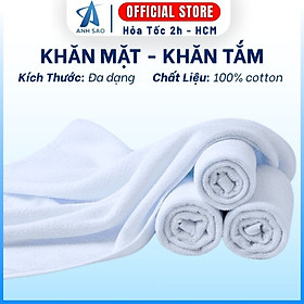 Bộ 2 Khăn tắm Trắng thương hiệu A - 65cmx135cm - Chuyên dùng cho khách sạn, spa