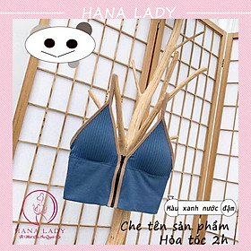 Áo bra tập gym, yoga, aerobic croptop xẻ ngực kèm mút len tăm siêu sexy BL032