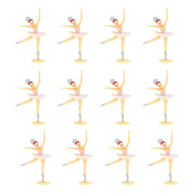 2-10pack 12pcs Mini Ballet Girl Baby Shower Favors Party Decoration Crafts White