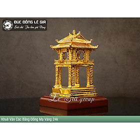 Mô Hình Khuê Văn Các Bằng Đồng Mạ Vàng - Quà tặng đậm chất văn hóa Việt