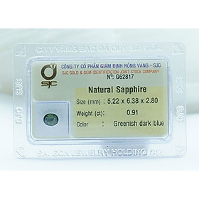 Mua Đá Quý Sapphire Xanh Lá Tự Nhiên Mài Giác Oval  Kiểm Định