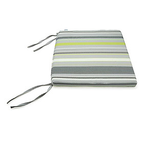 Nệm Ngồi Soft Decor 40035 Grey Stripe Square Seat Pad (40 x 40 x 3.5 cm) - Xám Nhạt