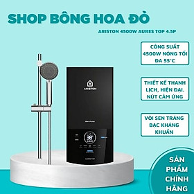 Mua Máy nước nóng trực tiếp có bơm trợ lực Ariston 4500W AURES TOP 4.5P  - Hàng chính hãng