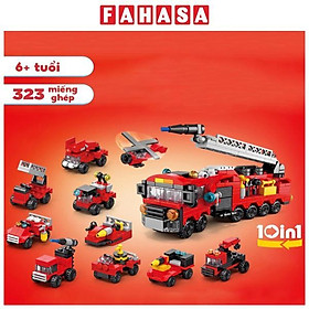 Đồ Chơi Lắp Ráp Phương Tiện Cứu Hỏa Và Cứu Hộ Chuyên Dụng - Fire Fighting - Toys&Joys 9118 (323 Mảnh Ghép)