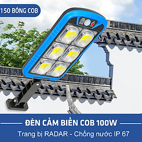 Đèn cảm biến COB 100W - Hạt đèn COB độ sáng cao, trang bị cảm biến RADAR