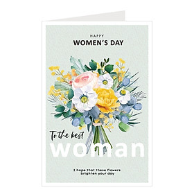 Thiệp ngày phụ nữ 8.3 và 20.10 Women's day - Thiệp Greenwood 12x18cm kèm phong bì