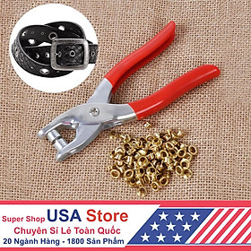 Mua Kìm BẤM LỖ KHOEN Tròn T3 Vải Da / Vải / Canvas Siêu Tốc - Kềm Bấm Lỗ Bạt  Túi Xách  Dây Lưng Tặng Túi Khoen