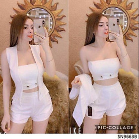 Sét combo 3 món áo khoác áo cúp quần short