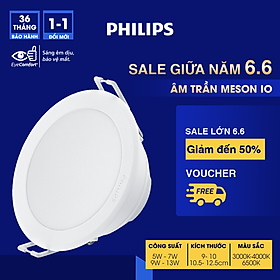 Bộ Đèn PHILIPS LED Âm Trần MESON IO Thế Hệ Mới - 5W 7W 9W 13W