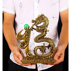 Mua Tượng rồng chữ phúc băng đồng thau phong thủy