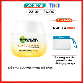 Kem Dưỡng Ban Ngày Garnier Light Complete Speed Whitening Serum Cream SPF30 PA+++ 50ml