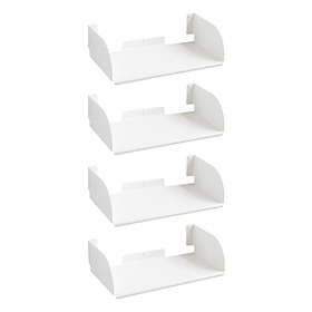 Combo 4 Kệ Sách Treo Tường Smlife Chữ D 45 (45 x 25 x 15 cm) - Trắng