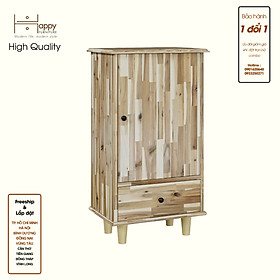 HAPPY FURNITURE , gỗ tự nhiên , Tủ lưu trữ 1 cửa mở - FARAH , TLT_012 , 50cm x 35cm x 90cm