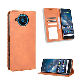 Bao da dành cho Nokia 8.3 5G Flip Wallet Leather dạng ví đa năng siêu bền siêu êm