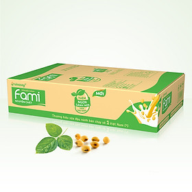 Thùng Sữa đậu nành Fami nguyên chất (200ml x 36 Hộp)