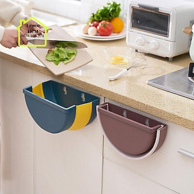 Mua Giỏ  Thùng rác TRÒN gấp gọn treo kẹp tủ bếp nhựa dẻo siêu bền cho căn nhà bạn (màu ngẫu nhiên) GD352-ThungracGG-Tron