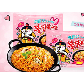 Combo 5 Gói Mì Khô Gà Cay Vị Carbonara SAMYANG 130G