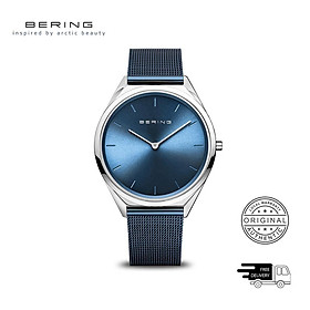 Đồng Hồ Unisex Bering Ultra Slim Polaris Màu Xanh Dương 17039-307