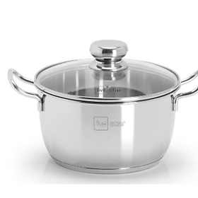 Mua Nồi inox 430 FIVESTAR Standard ca cấp 3 đáy NL-L1 dùng được bếp từ  nắp inox - kính  quai đũa  size16 18 20 24cm|GiadụngAnNhiên
