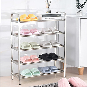 Giá kệ để giày dép 3/4/5/6 tầng Inox cao cấp bền đẹp Vando - kệ đa năng để đồ siêu chắc chắn